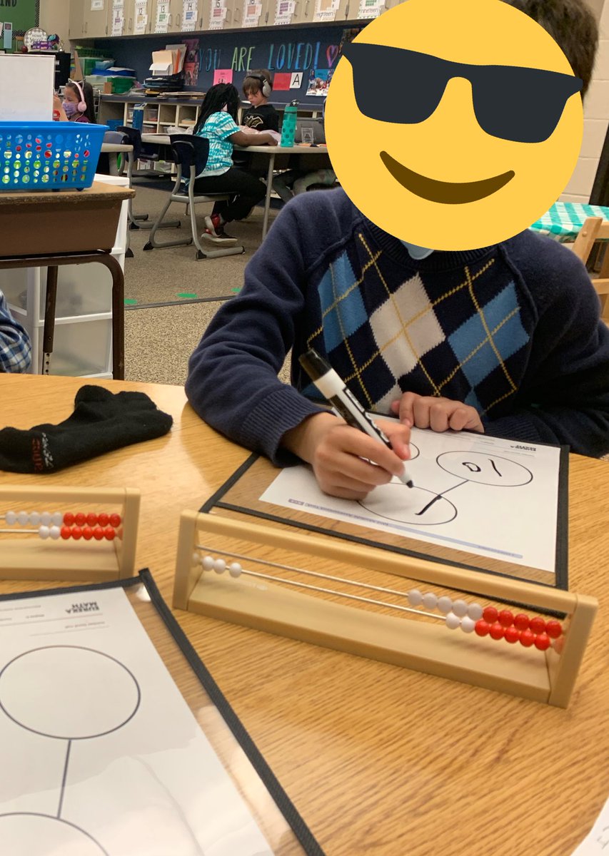 MrsHensonOPS's tweet photo. Math MTSS time. Today we worked with smaller rekenreks to model a teen number using the number, and practicing saying it the “say 10” way. Students also wrote it on a part-part-whole mat. #Kinder #CSCardinal #EurekaMath #opsmomentsthatmatter https://t.co/gqp0yVyroF