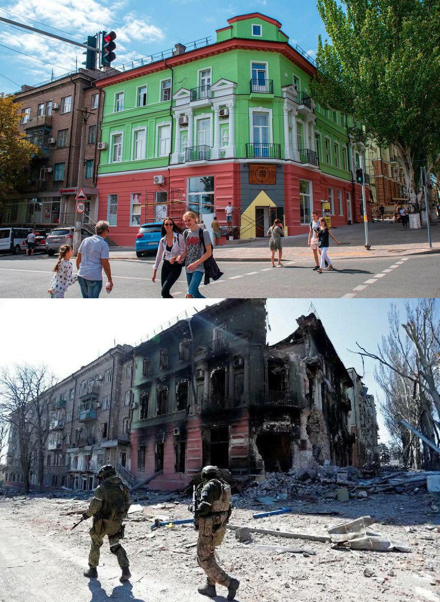 Mariupol before and after Russian "liberation"