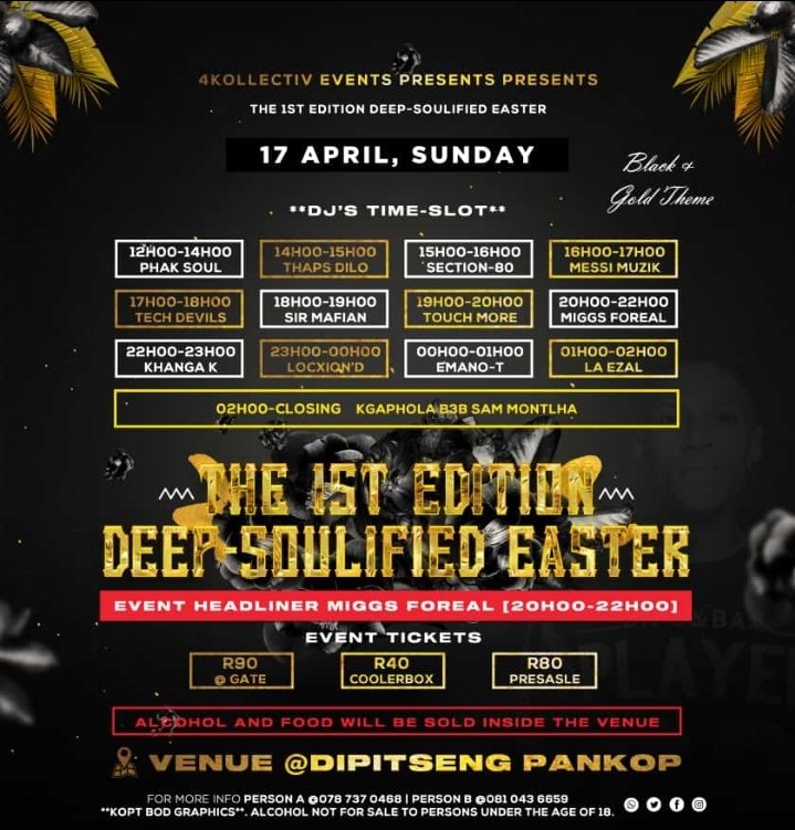SMontlha's tweet photo. Weekend Gigs https://t.co/VbOhjEm9Uq