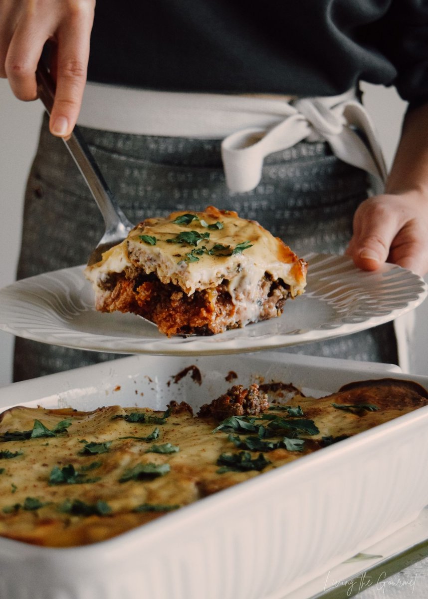 AD | Today we’re preparing a recipe that I’ve been meaning to make for a long time, but kept putting off for one reason or another – Homemade Moussaka ft. <a href="/slofoodgroup/">Slofoodgroup</a> ➡️ livingthegourmet.com/2022/04/moussa… #LTGfood #moussaka #foodporn