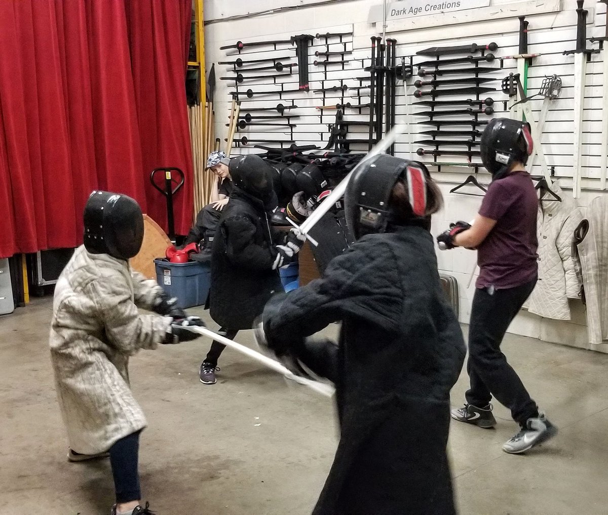 WeSellSwords's tweet photo. Join us TONIGHT for FIGHT KNIGHT! 5 - 9 PM at Dark Age Creations!
Drop ins welcome! $10 door fee includes use of training gear.
Come enjoy the thrill of sword fighting! βοΈ
#FightKnight #swordfighting #sword #dropinswelcome #learn #yyc #calgary #calgarytodo https://t.co/BHlYNd7exX
