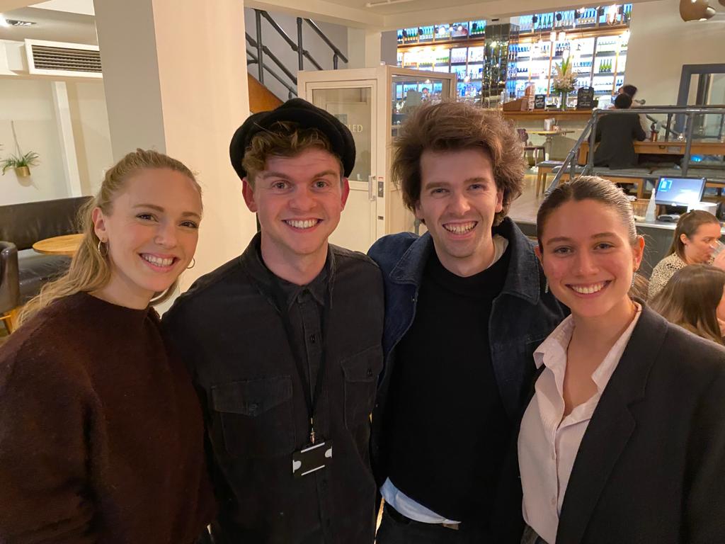 LeoElso's tweet photo. Back at my old haunt the @DominionTheatre to support fellow #Abbatar @jameswpattison. He killed it. Is there anything this man can't do https://t.co/91FGNrWzqs