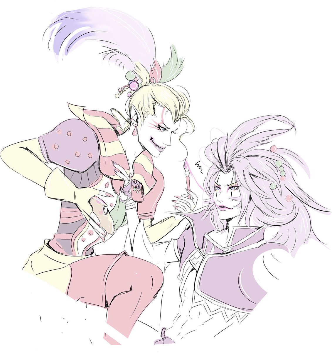 Boyfriend/frenemy does my makeup 💄 ft <a href="/magickedmummer/">Kefka</a> 

#kuja #kefka #finalfantasy #finalfantasyix #finalfantasyvi