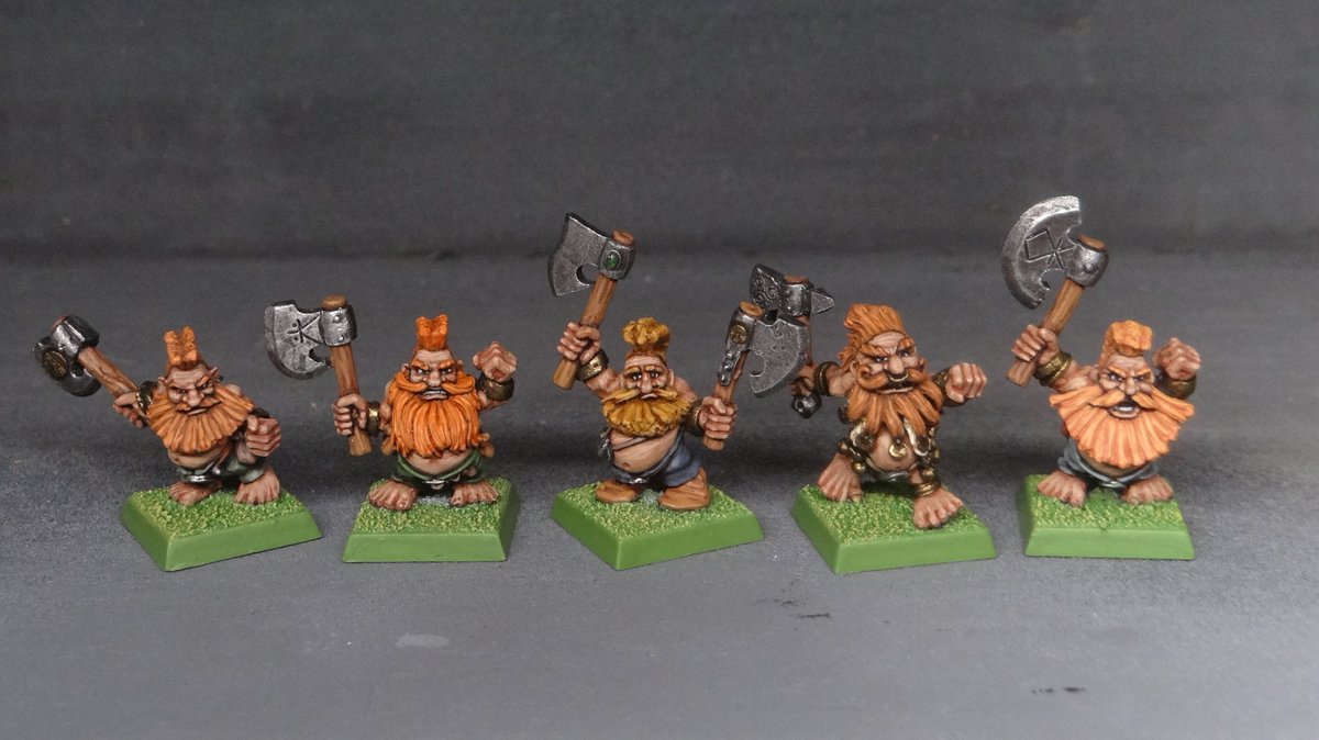 CloakingDonkey's tweet photo. I finished more #dwarfs 😌 Loved painting these classic #Marauder #Trollslayers The army grows!
#oldhammer #herohammer #warhammer #whfb #4thedition https://t.co/blRml2jaH0