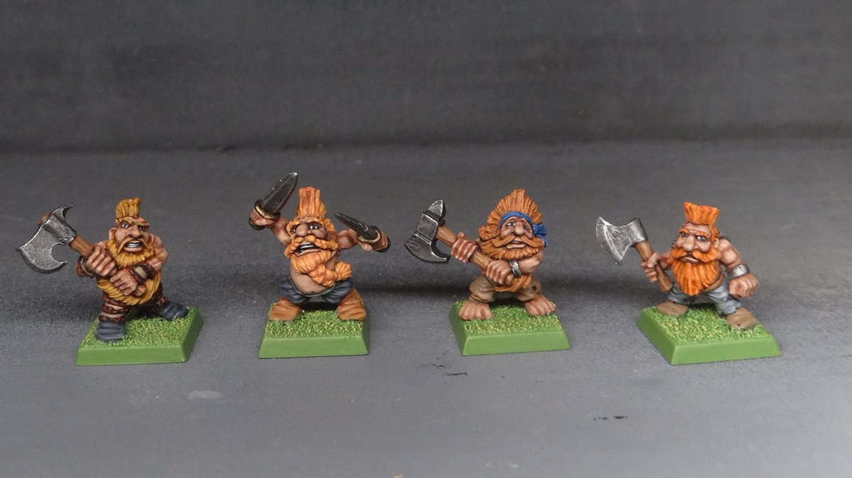 CloakingDonkey's tweet photo. I finished more #dwarfs 😌 Loved painting these classic #Marauder #Trollslayers The army grows!
#oldhammer #herohammer #warhammer #whfb #4thedition https://t.co/blRml2jaH0