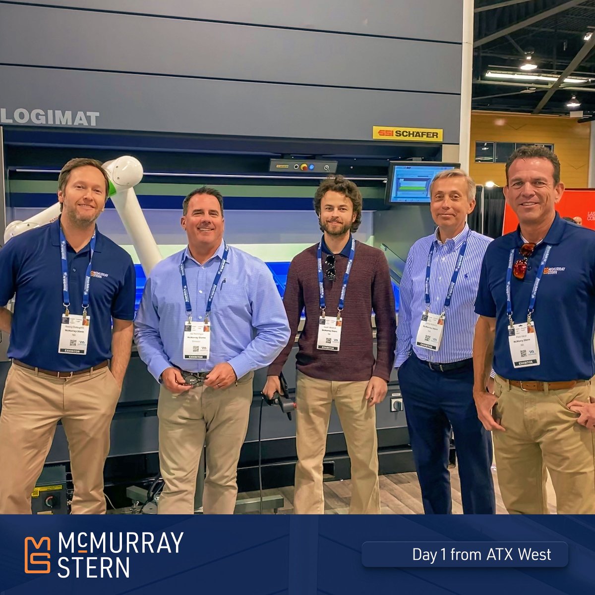 McMurrayStern's tweet photo. Day 1 of #ATXWest with our partner SSI Schaefer was a success! Make sure to stop by booth 4271 to see our vision-enabled robotic picking demo!
#mcmurraystern #ssischaefer #roboticpicking #vlm #automation #informamarkets https://t.co/qUy7SCMVlS
