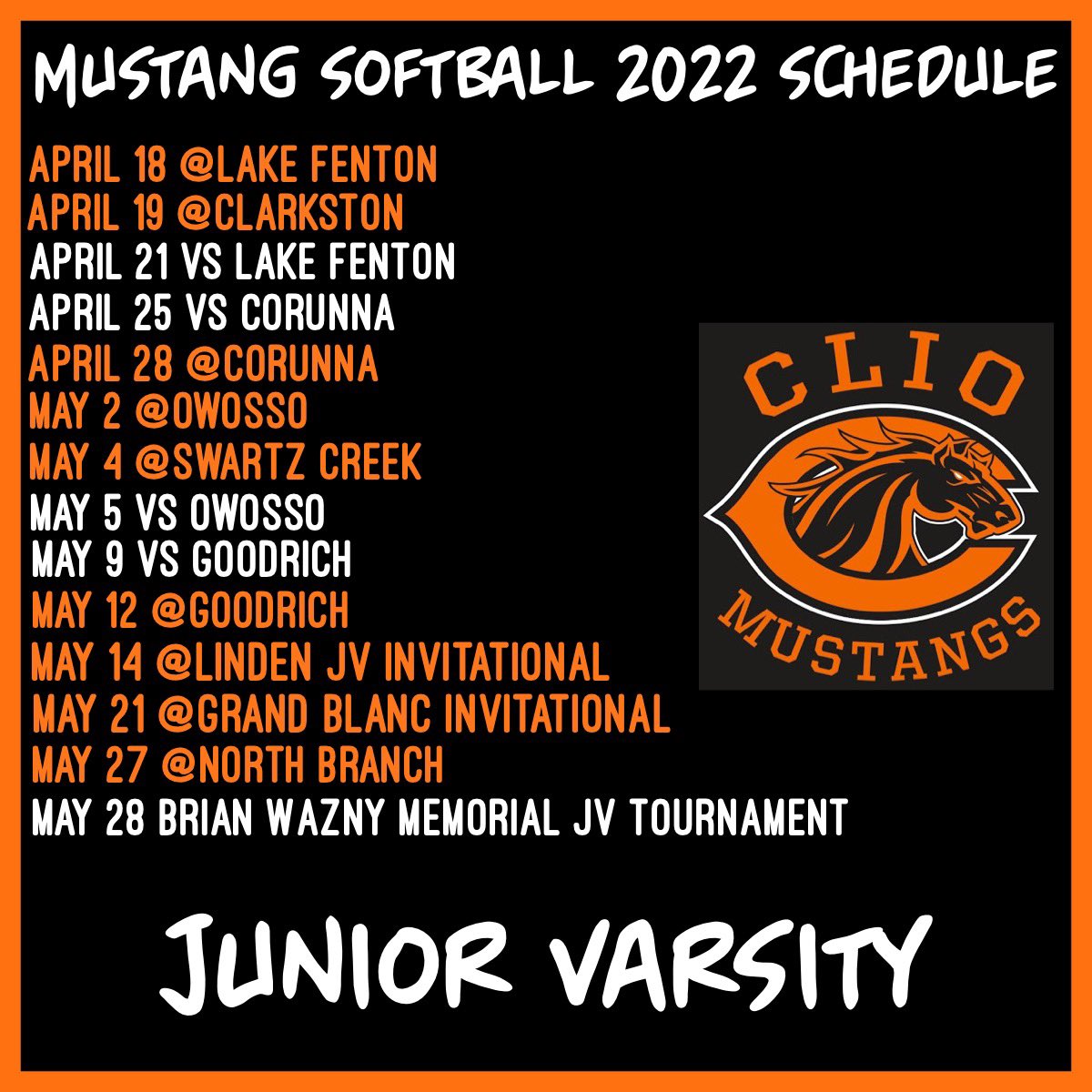 Clio Mustang Softball (@mustangclio) on Twitter photo 