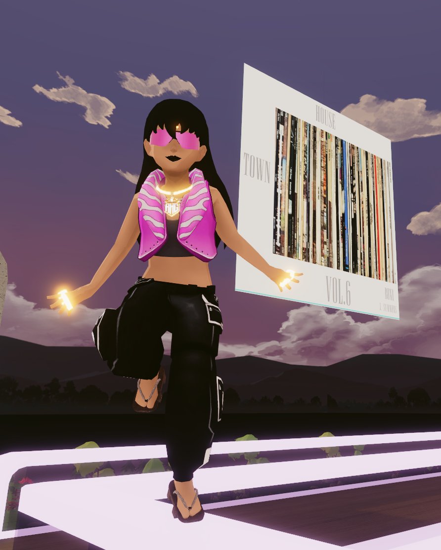 How do I look? 👀😻

⚡️Pink Party Sunglasses by <a href="/T0kenDesign/">T0kenKiwi</a> 
💋Geta Wooden Japanese Sandals @PARCELPARTIES 
⚡️Blingy bling <a href="/RichHomieNFT/">RichHomie.NFT</a> 
💋Vogu Cargo Pants
⚡️WZ SugarPunk Vest

💞Location: Dollhouse -103,-98