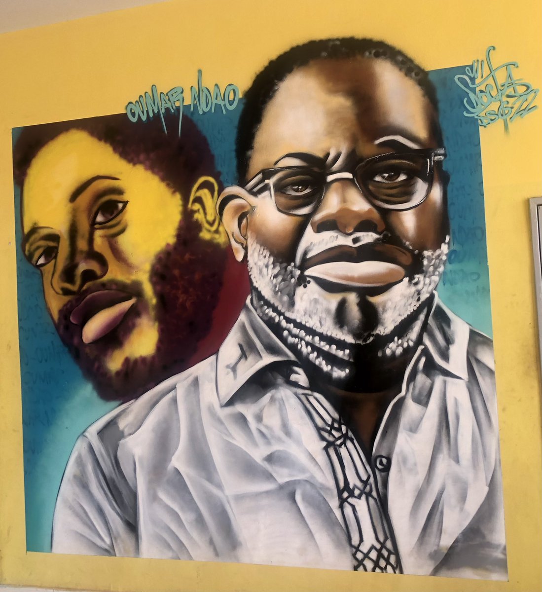 Doctagraffiti's tweet photo. Hommage À Oumar Ndao  

#journeeduthéâtre https://t.co/TXBxGnasqo