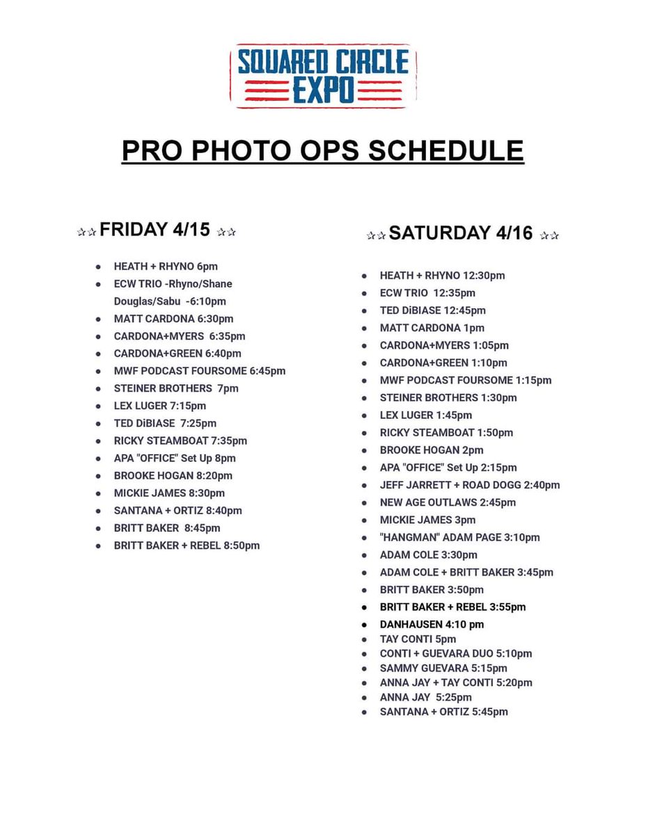SquarCircleExpo's tweet image. LAST DAY TO PRE-ORDER PRO PHOTO OPS!

Just a kindly reminder that today is the last day to pre-order your professional photo ops for #SCX2 happening THIS WEEKEND.

Get yours today, as well as your discount admission tickets, by visiting SquaredCircleX.com