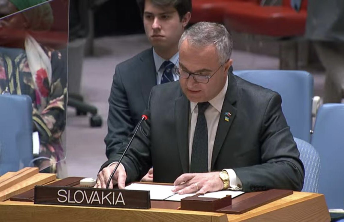 SlovakiaUNNY's tweet photo. Amb @MichalMlynar @ #UNSC open debate on #WomenPeaceSecurity&amp;Ending Sexual Violence in Conflict: women’s equal&amp;effective participation&amp;full involvement in peace processes crucial. Need 2 end🛑all sexual violence: strong call on #Russia 2 end atrocities in #Ukraine🇺🇦. NO IMPUNITY! https://t.co/hzfkFPvOKv