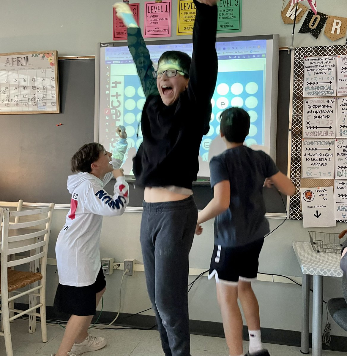 MathyKathy2014's tweet photo. You would think I gave out $100 bills instead of a homework pass for winning NJSLA Connect 4 π #180wayslionslead #MTPSpride #Grade6Math @thorne_ms @MrsSmithTMS https://t.co/6LoLRdS8pb