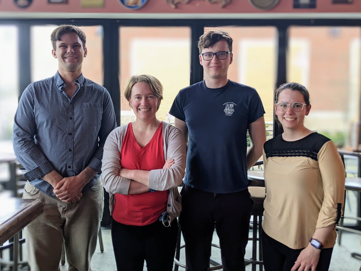 The group celebrated our recent @J_A_C_S paper with drinks and snacks at Beer Market, and we got a picture of the authors together for posterity. Congrats to these folks for all their hard work and creativity that made this chemistry happen! 🎉