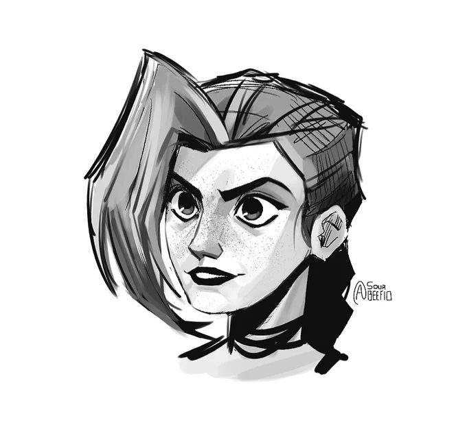 Jinx doodle from yesterday 💙 🐒 