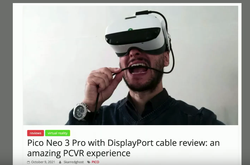 SkarredGhost's tweet photo. It was amazing to be included in even TWO slides in Pico's official presentation for the launch of the Pico Neo 3 Link!

I'm so happy for my teams at @ntwalkers and @_vrroom_ !! There is also a frame of our game #HitMotionReloaded 

#VirtualReality #VR https://t.co/ilBLzcEY6P