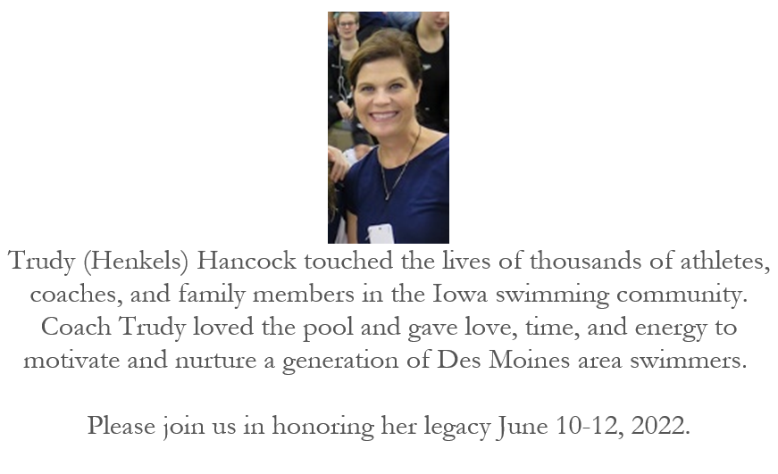 The DSMY Trudy Hancock Memorial Invite is now posted to the website.  Join us June 10-12, 2022