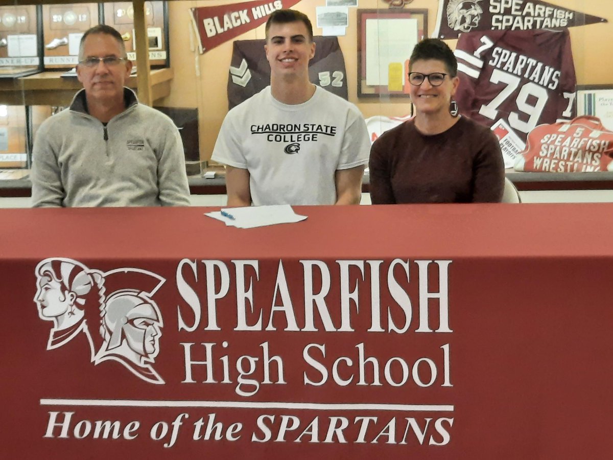 My son <a href="/MillisPeyton/">Peyton Millis</a> is officially a CSC Eagle! Opportunity we are so thankful for. Thank you for believing in him! <a href="/chadronstate/">Chadron State College</a> <a href="/CoachFurrier/">Dylan Furrier</a> <a href="/CoachSasse/">Clint Sasse</a> <a href="/CoachJayLong/">Jay Long</a> <a href="/CoachWademan/">Dalton Wademan</a> <a href="/Spartans_FB/">Spearfish Spartan Football</a>