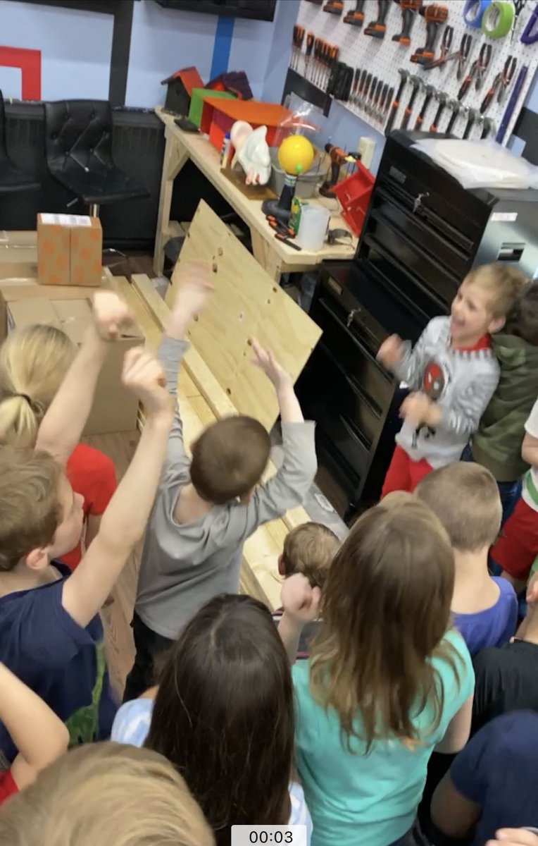 1️⃣ Pitch project to kids 
2️⃣ Get their feedback 
3️⃣ Design project alongside kids 
4️⃣ Reach the milestone they’ve been building up towards….  
Getting to see your materials delivered = pure happiness! Let the toy building commence! 🪚🔨🪛