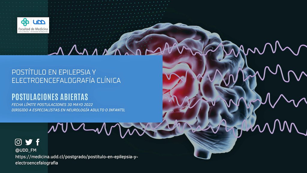 UDD_FM's tweet photo. POSTULACIONES ABIERTAS📢

▶️Postítulo en Epilepsia y Electroencefalografía Clínica

⚠️ Hasta el 30 de mayo 2022

ℹMás info aquí: https://t.co/qVFH3cjIAz

@UDD_cl @ministeriosalud
@colmedchile @InvestigaUDD
@alumniudd @LifelongUDD @dcim_udd https://t.co/UWbO1pE75V