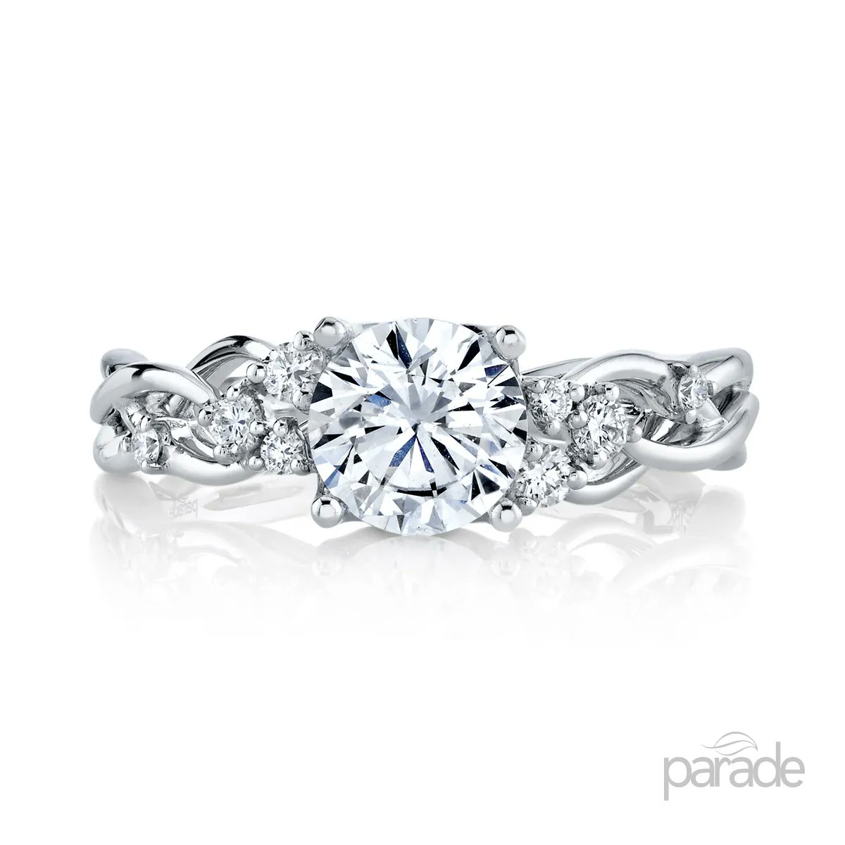 paradedesign's tweet photo. A beautiful tapestry of polished arches and brilliant round diamonds leading to a Lyria signature crown. Style: R4693C https://t.co/zXfuYfWzuZ