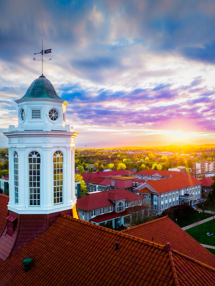 JMU's tweet image. Is it just us, or is the sky getting in the JMU spirit this spring?