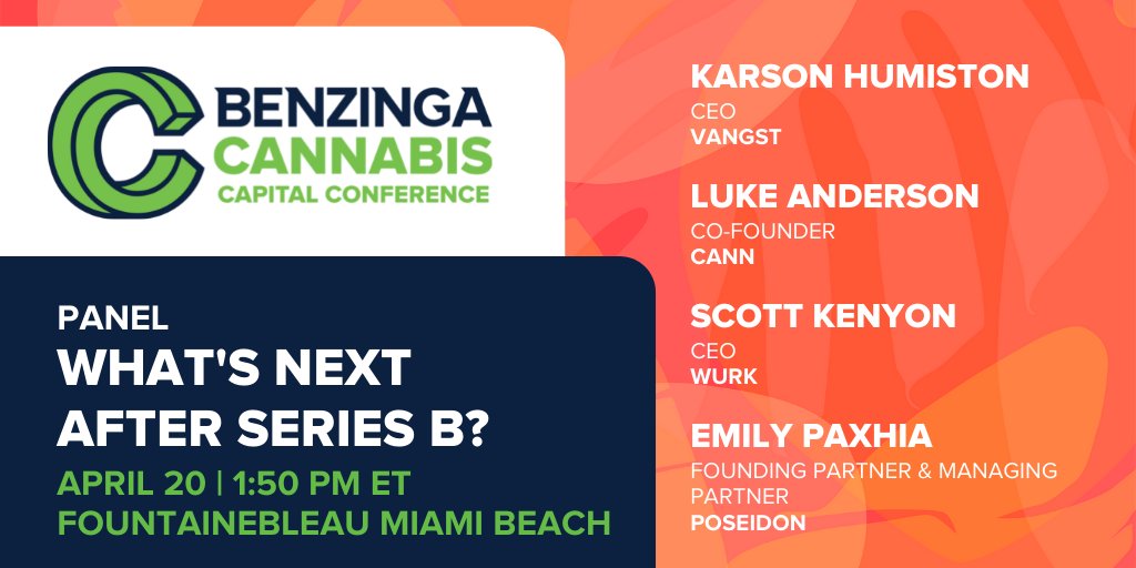 We are looking forward to networking and sharing ideas for the future of cannabis at the Benzinga Cannabis Capital Conference. Are you going to the conference in Miami? Come meet our CEO, Scott Kenyon at the event! #wurk #cannabisconference #benzinga