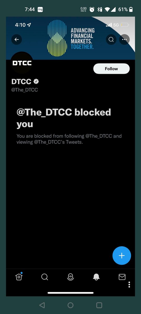 GME_Tendies's tweet photo. @The_DTCC Hey why are you guys blocking people who are asking honest questions about dark pools, naked shorting, and other very real issues with the market? @SEC_Enforcement @DOJCrimDiv https://t.co/VsbsisWWWM