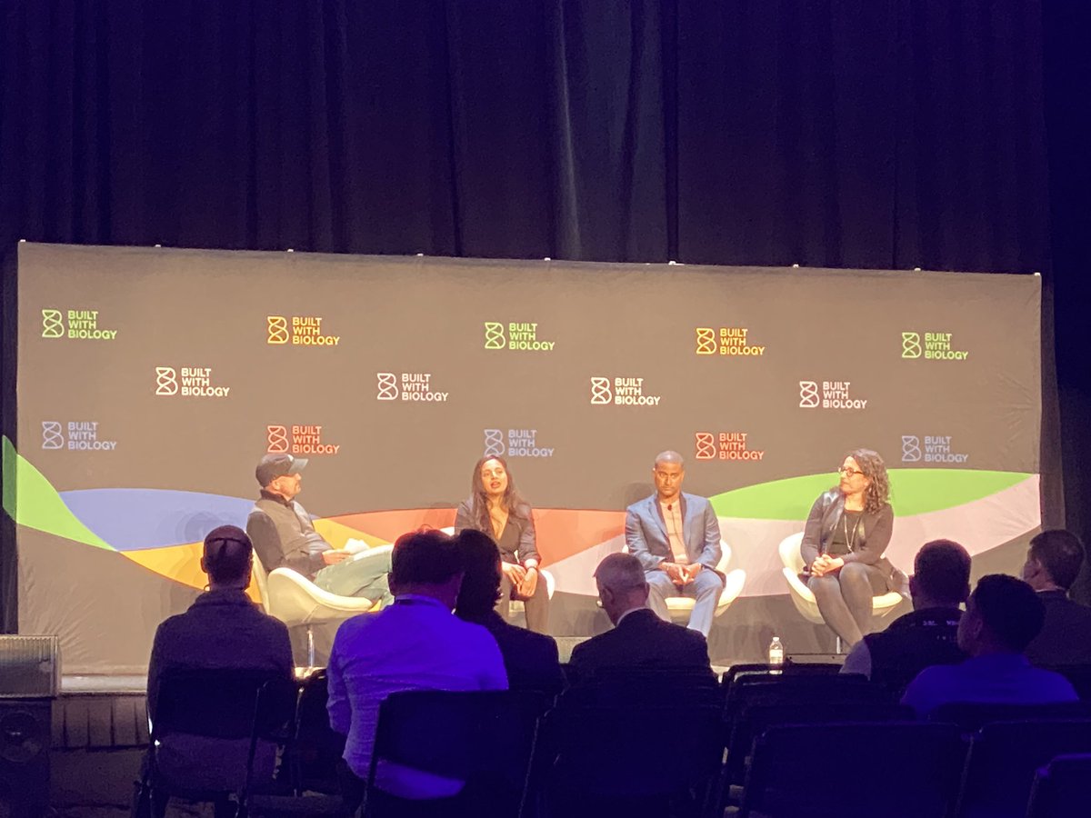 ChrisFetterly's tweet photo. Geopolitical challenges, climate, and enormous demand can all be addressed through Cultivated Meat. Great panel at @BuiltWithBio on “The culture of cultured meat”. #builtwithbio https://t.co/cAPx1LH1Xf