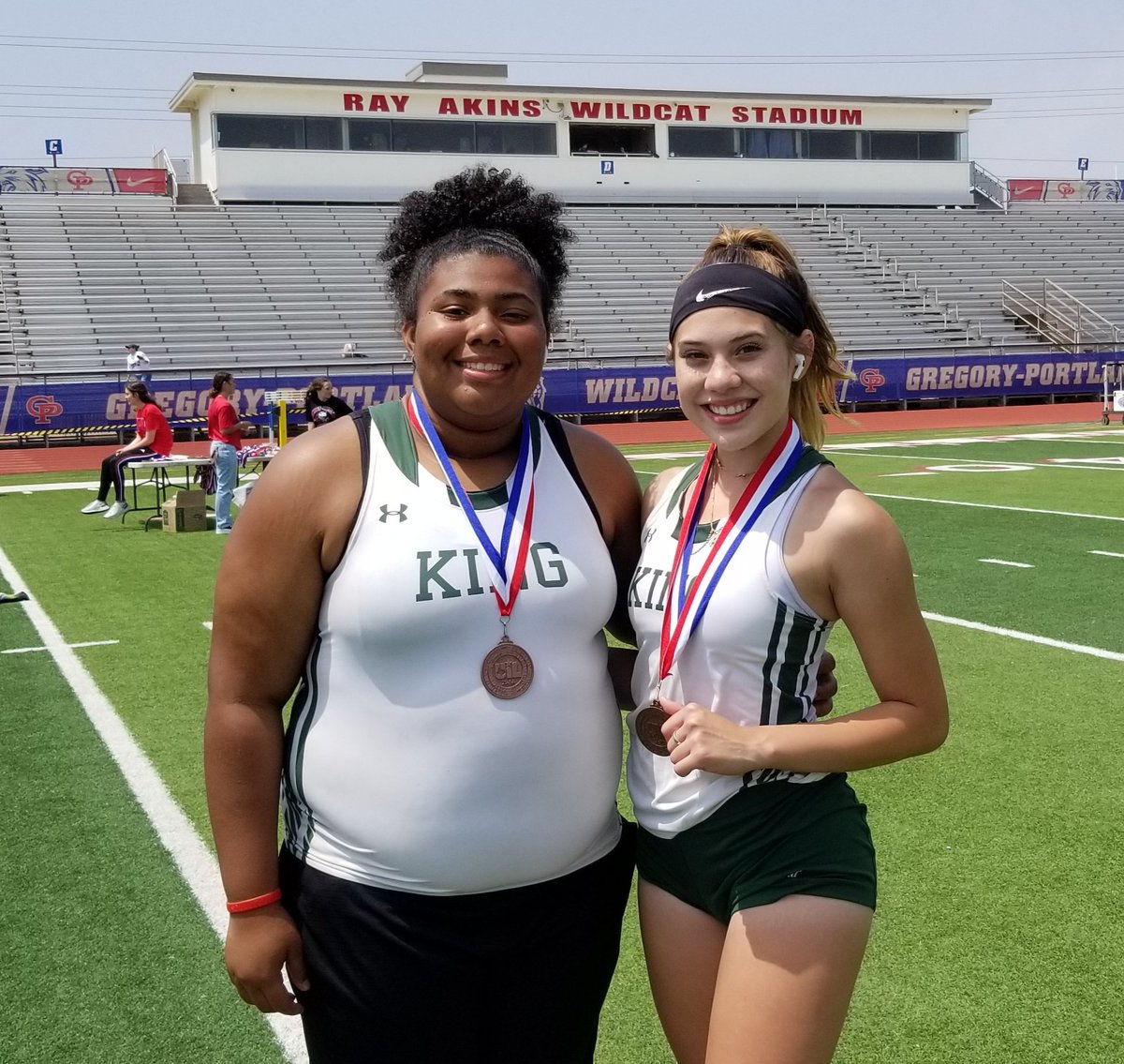 Congratulations goes out to our 2022 Lady Mustang Area Qualifiers! Janiya Jenkins placed 4th in Shot Put and Alayna Mena placed 3rd in Triple Jump.  Great job today at Day one of the District Track Meet! 🐎
<a href="/RKHSKingTeam/">Richard King HS</a>