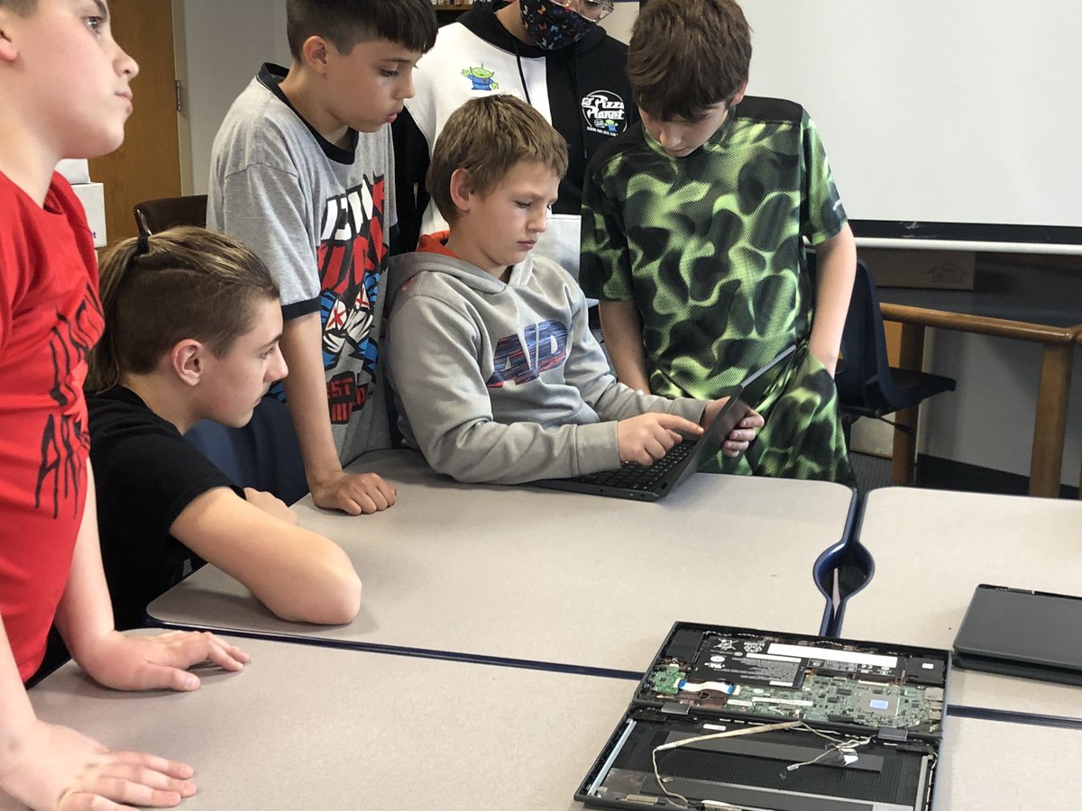 Today our school technician, Mr. Lauer, showed our student tech team some of the inner workings of our chrome books and taught them how to fix loose and damaged screens. <a href="/wyasdblue/">West York</a>