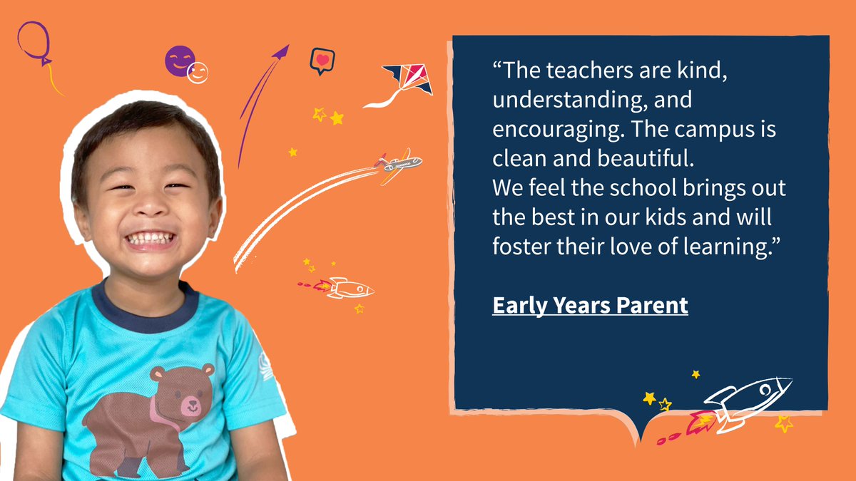 Some feedbacks about NAS Jakarta from our parents...

“The teachers are kind, understanding, and encouraging. The campus is clean and beautiful. We feel the school brings out the best in our kids and will foster their love of learning.” Early Years Parent