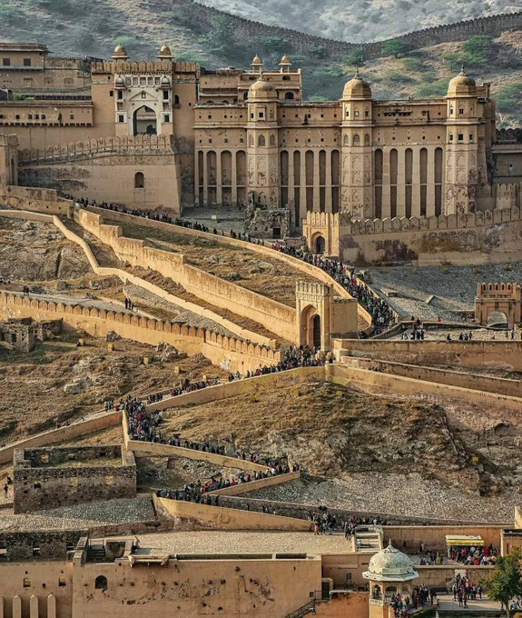 The imposing Amer Fort is an iconic example of Rajput heritage