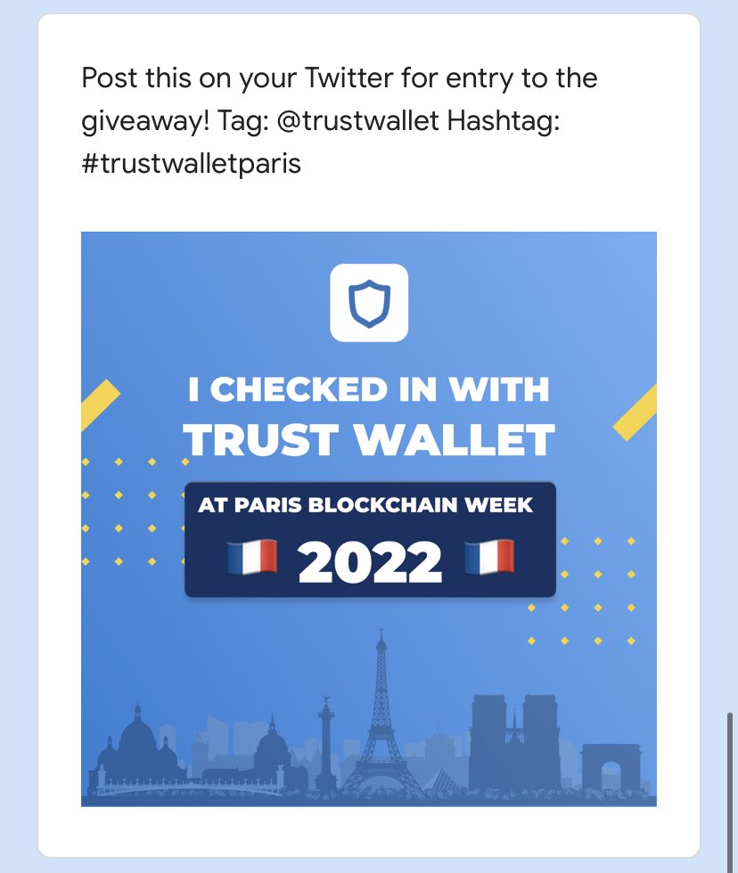 ⁦<a href="/TrustWallet/">Trust Wallet</a>⁩ #Trustwallerparis