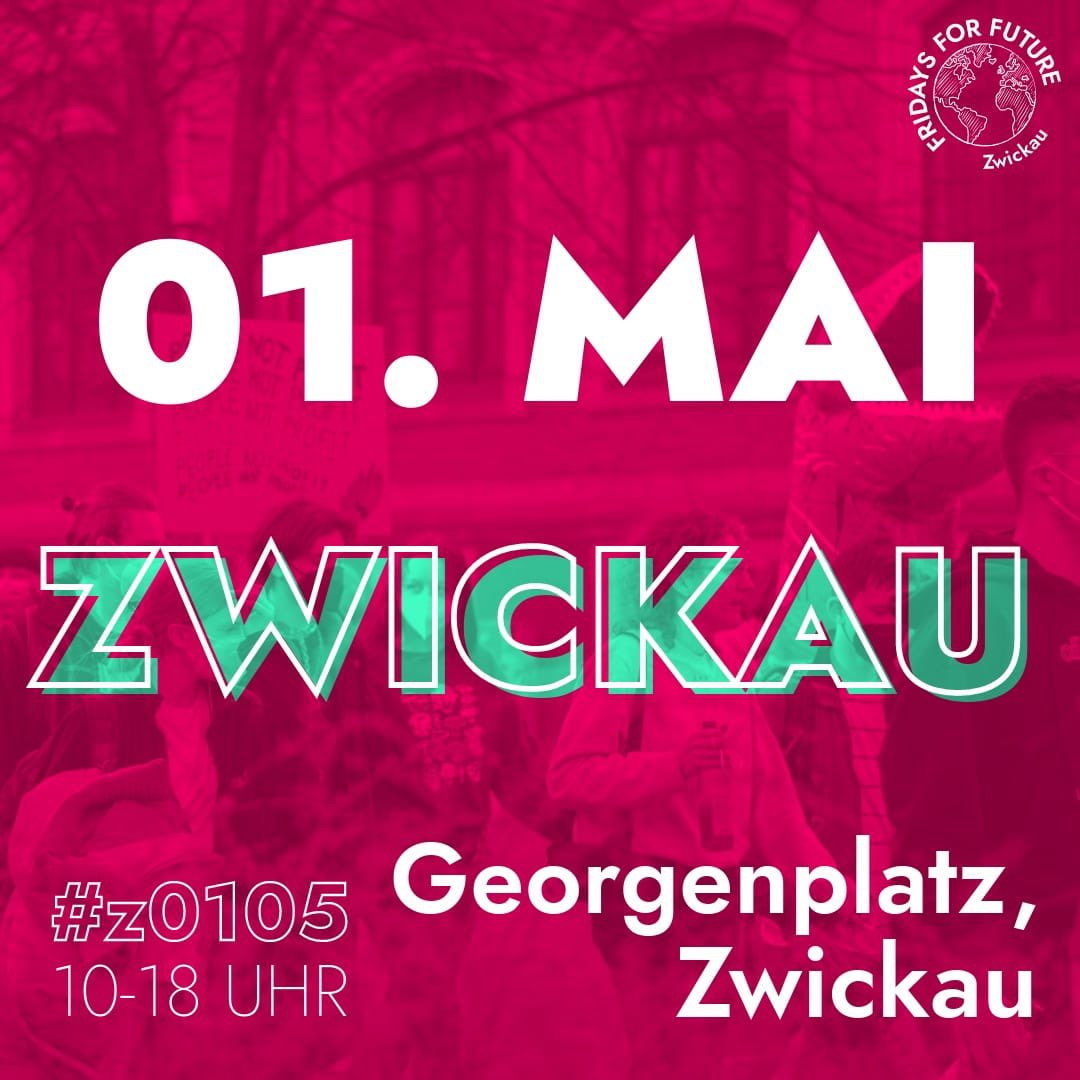 FFF_Zwickau's tweet photo. (1/4)
Der 1. Mai wird auch in diesem Jahr von Parteien wie dem rechtsextremen "III. Weg" sowie Verbänden und Kameradschaften genutzt um in Zwickau zu einer ihrer Großdemonstrationen aufzurufen. Dort werden sie schonungslos ihre menschenverachtende Propaganda verbreiten. https://t.co/94rM0MTkBN