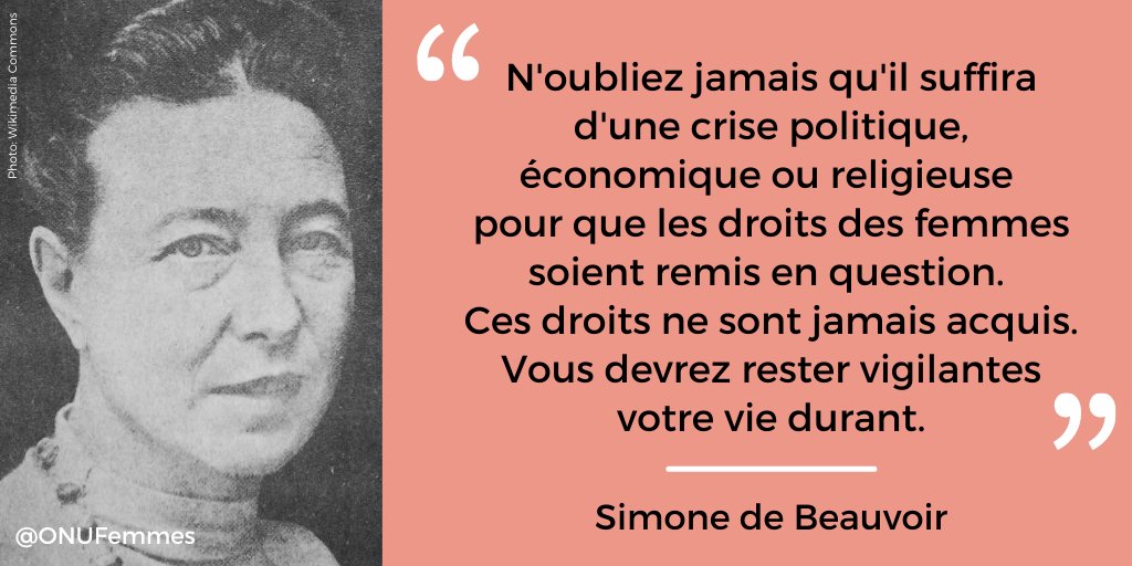 Philosophe, essayiste, romancière, Simone de Beauvoir a marqué des générations entières avec son combat pour les droits des femmes et son ouvrage “Le deuxième sexe”. 
Elle nous a quitté #EnCeJour, le 14 avril 1986, mais son combat et sa pensée sont plus que jamais d’actualité.