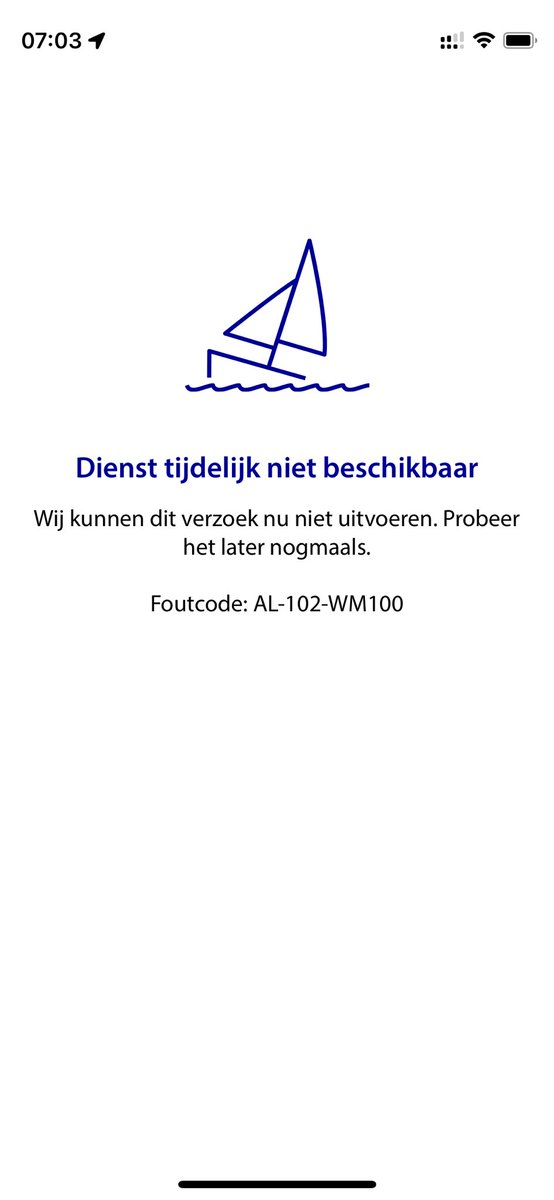 ⁦<a href="/Rabobank/">Rabobank</a>⁩ Ik heb gisteren mijn telefoon geregistreerd voor de Rabo Wallet, maar krijg bij het openen nu steeds deze foutmelding. Is er een storing?