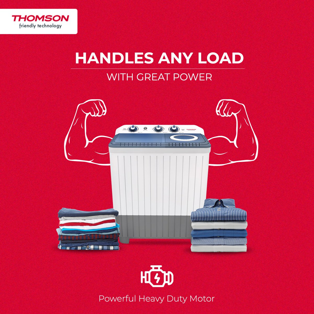 ThomsonTvIndia's tweet photo. Stay cool and refreshed with the smart wash technology. No matter how heavy the load is, the heavy-duty motor in Thomson fights dirt effectively.
#Thomson #Thomsonhomes #Technology #Innovation #Smartwash #FrenchTechnology #clothes #HeavydutyMotor #WashingMachine https://t.co/AUWCjL3lJw