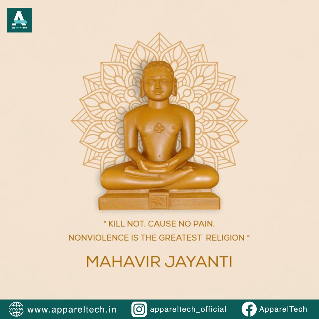 ApparelTech2's tweet photo. On this auspicious day of Mahavir Jayanti, I pray that Lord Mahavir may bless you with a life of non-violence, compassion, and kindness.
#Appareltech #MahavirJayanti https://t.co/1D0wOzMRRV
