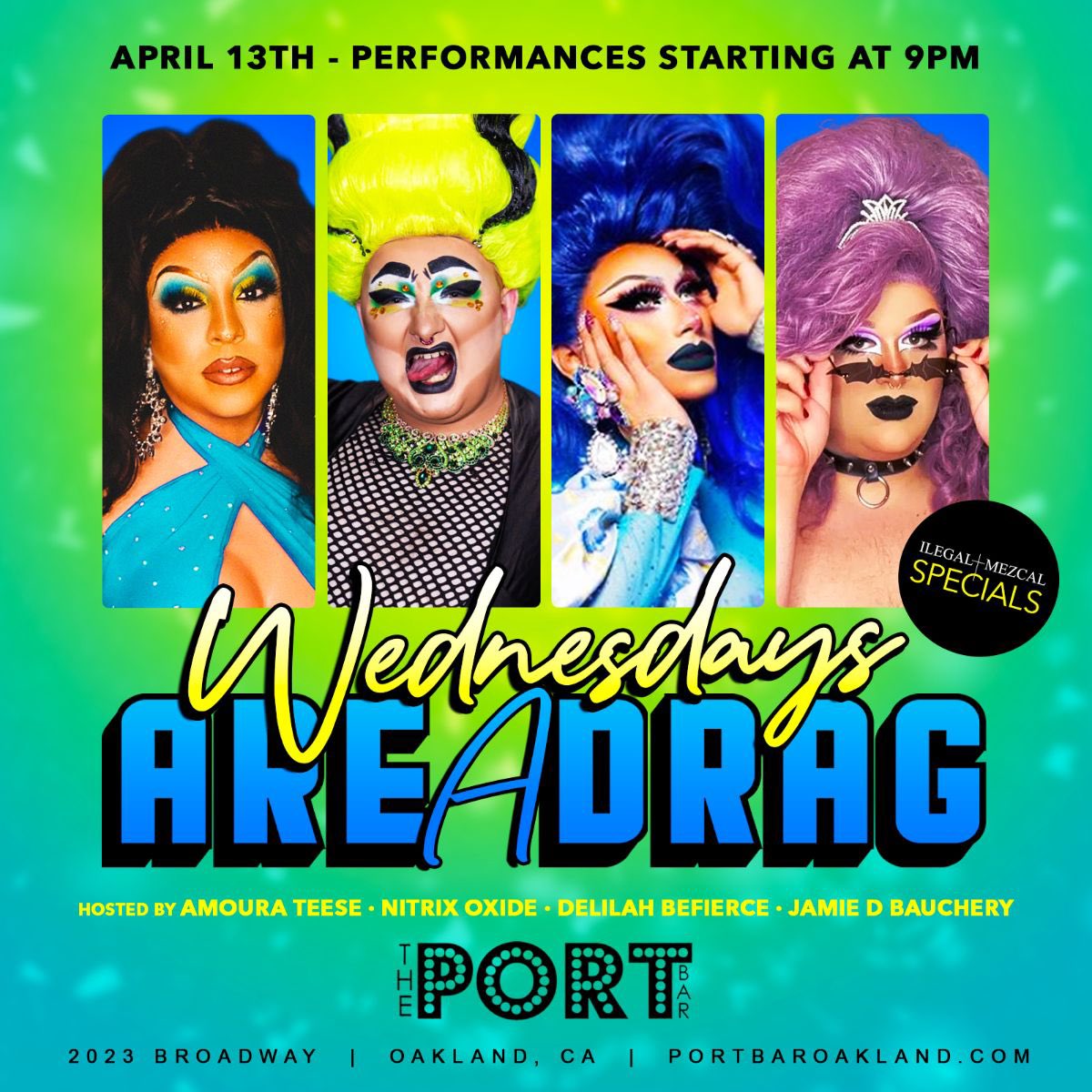 See you tonight <a href="/PortBarOakland/">The Port Bar</a> ! Join us for an amazing drag show with <a href="/AmouraTeese/">Thee #BayAreaDiva</a> Delilah Befierce Jamie D. Bauchery and <a href="/BettyieJayne/">Hella Pretty</a>