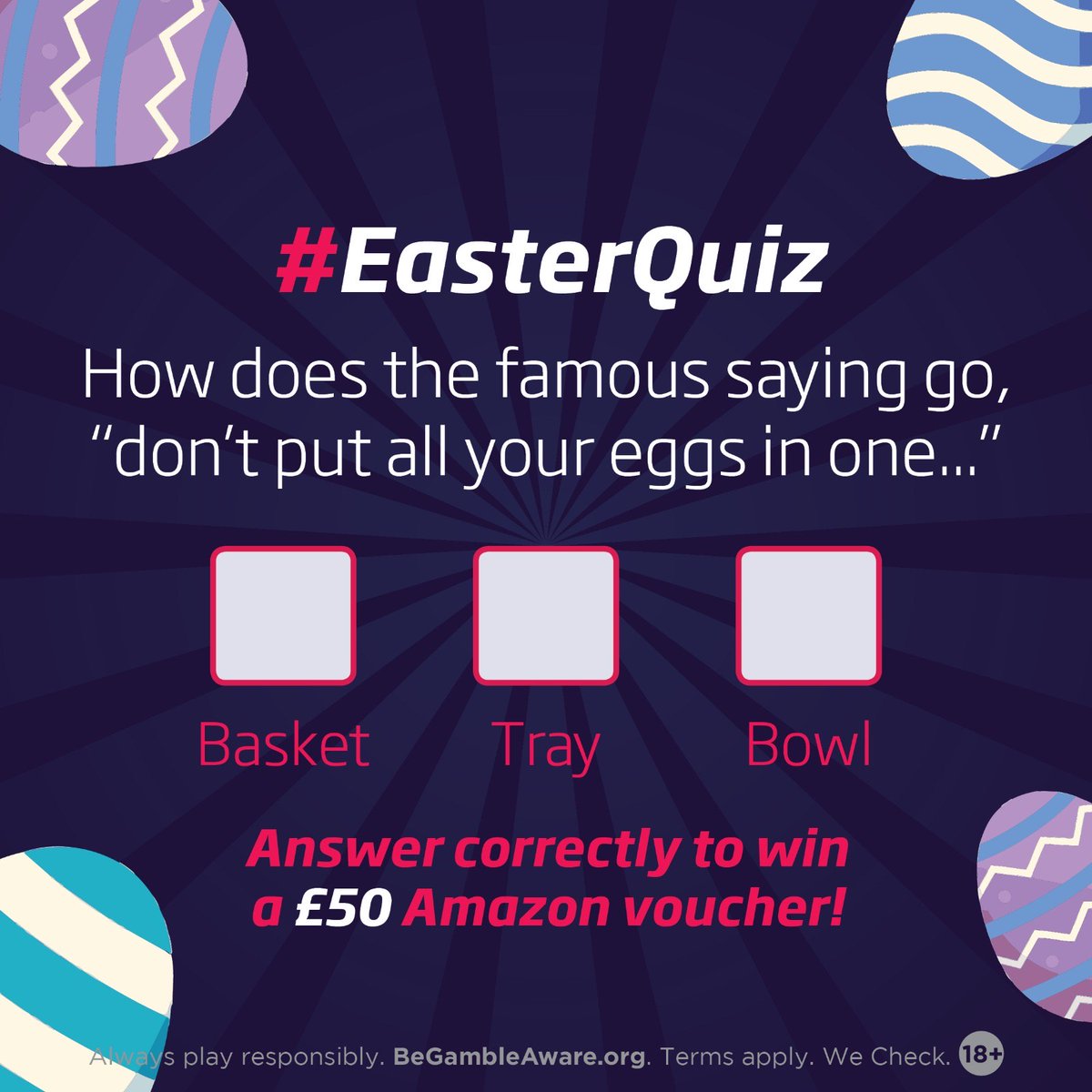 Red7Slots's tweet photo. Answer correctly and one of you lucky lot will win a £50 Amazon Voucher! 
➡You have from now until Tuesday midnight to ENTER!
➡Winner announced by 5pm Wednesday 20th April.
1 winner across all socials. 18+. Terms Apply. 
#giveaway #freecash #AmazonGiveaway #cashgiveaway https://t.co/PLyrfqTBDB