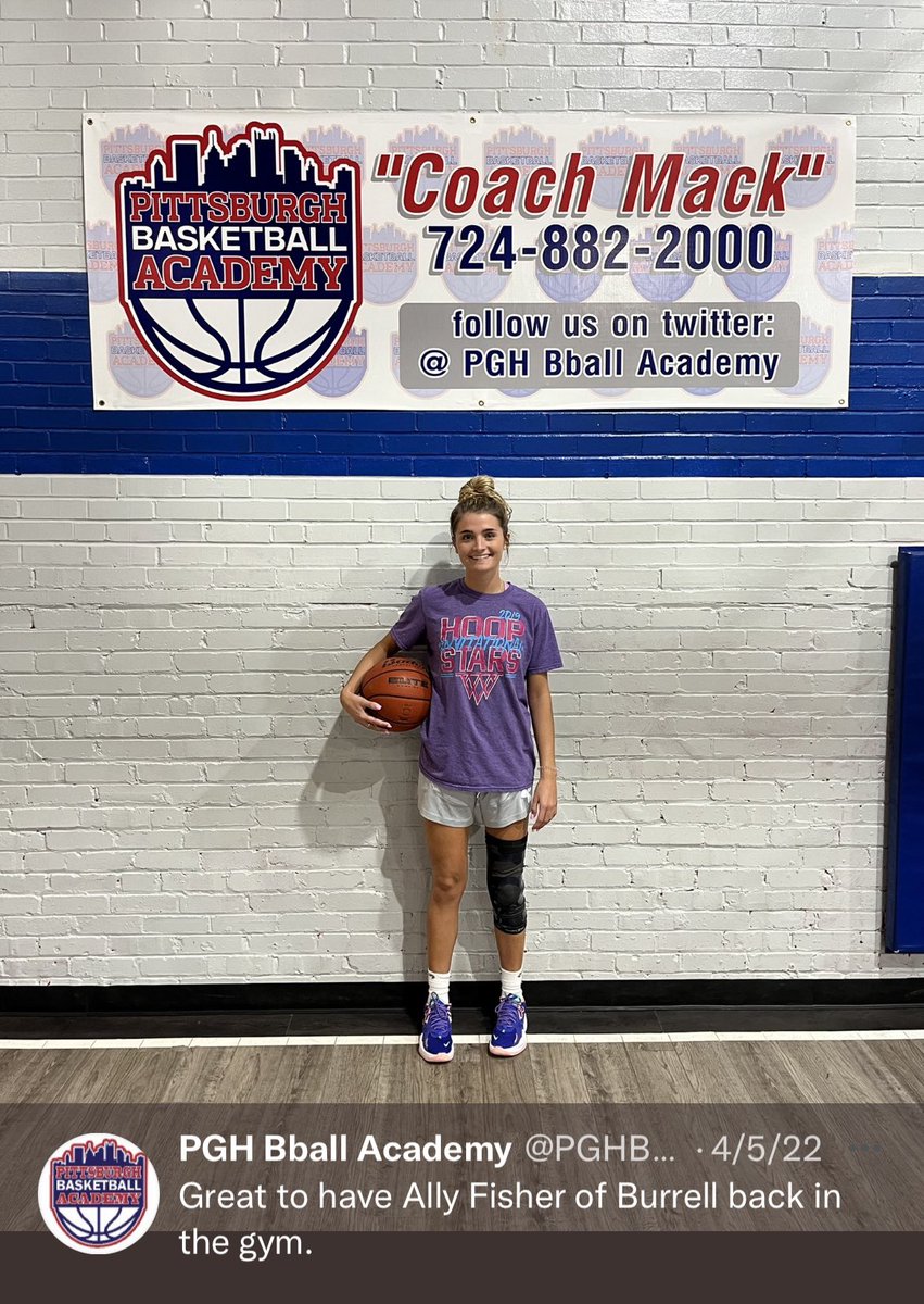 4th time in a week that she’s been to training!  Special thanks to a superb physical therapist, a faithful coach/trainer, and the experienced and positive influence of Tre Tipton!  Thankful! <a href="/allyfisher32/">Allison Fisher</a> <a href="/Tipton_05/">Tre Tipton</a> <a href="/PGHBballAcademy/">PGH Bball Academy</a>