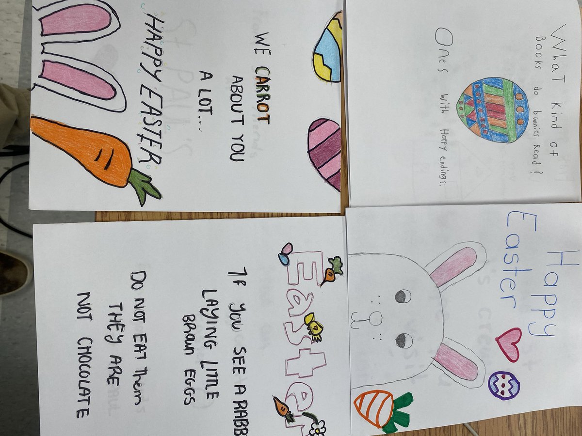HaeringMr's tweet photo. We completed the “long” walk to deliver some Easter cards to the residents of the redwoods retirement residence. There will be some smiles on their faces with the great cards made for them. Hoppy Easter! @StPaulOCSB https://t.co/o2ooeTEnsS