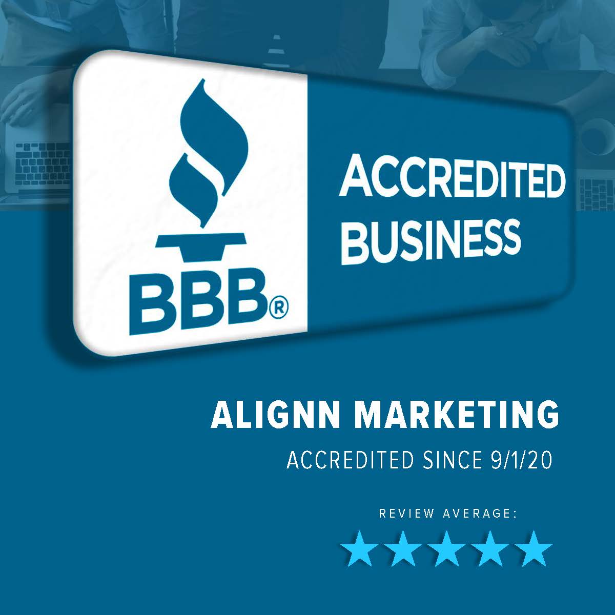 alignnmarketing's tweet photo. ALIGNN Marketing has been an accredited business since September of 2020 and we have proudly served clients from different parts of the US. We uphold strong ethical standards—no wonder we have a client retention rate of over 90%.

#ALIGNN #DigitalMediaMarketing #MarketingAgency https://t.co/CBeO9O2g8v