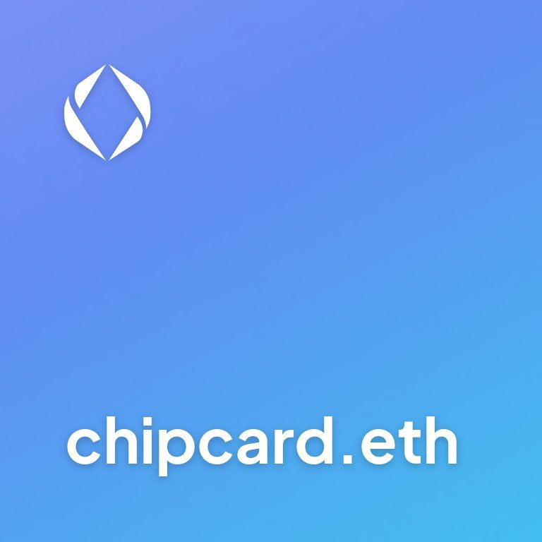 ensbrokie's tweet image. Chipcard.eth
opensea.io/assets/0x57f18…
#chipcard #smartchip #smartcard #ens #ensdomains #domains #ensdomainsforsale