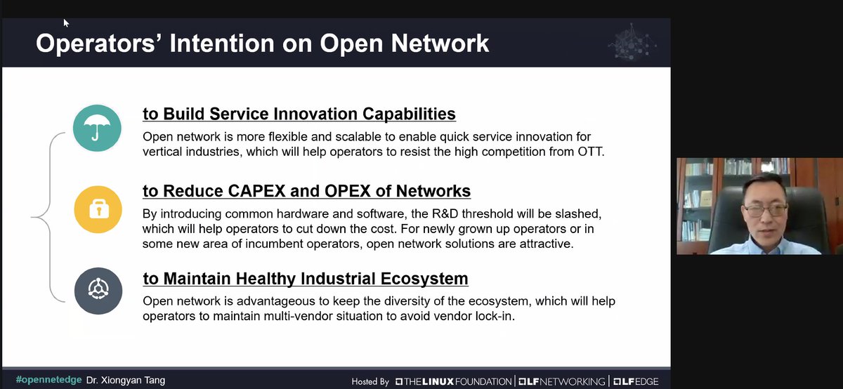 LF_Networking's tweet image. #ChinaUnicom&apos;s Dr. Xiongyan Tang shares top benefits for carriers to participate in #opensource, live from Open Networking &amp;amp; Edge Exec Forum: events.linuxfoundation.org/open-networkin…  #opennetedge #ONEEF