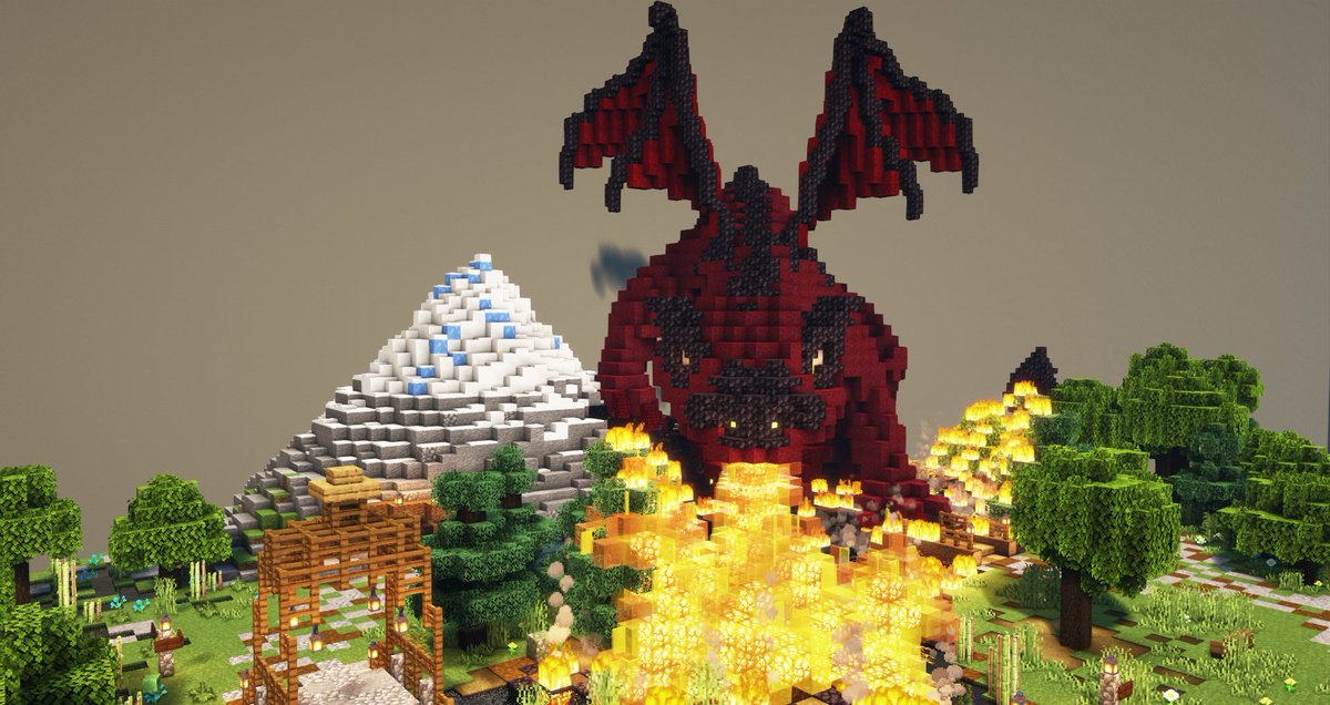 Xander_Builds's tweet photo. #minecraft #minecraftbuilds #minecraftbuild The Dragon is attacking sky island! Run! ...uh, jump? https://t.co/ub235eFoRi
