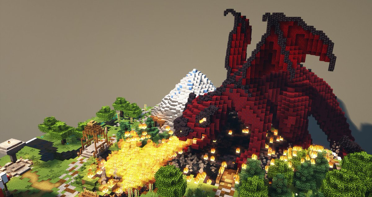 Xander_Builds's tweet photo. #minecraft #minecraftbuilds #minecraftbuild The Dragon is attacking sky island! Run! ...uh, jump? https://t.co/ub235eFoRi