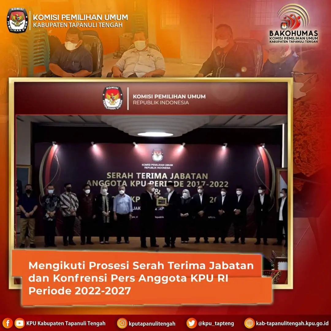 kpu_tapteng's tweet photo. #TemanPemilih, KPU Kabupaten Tapanuli Tengah mengikuti Serah Terima Jabatan dari Anggota KPU RI Periode 2017-2022 ke Anggota KPU RI Periode 2022-2027 dan Konferensi Pers Anggota KPU RI Periode 2022-2027 secara daring melalui kanal youtube KPU RI.
#KPUTapteng
#KPUMelayani https://t.co/dsf0ULhlqb