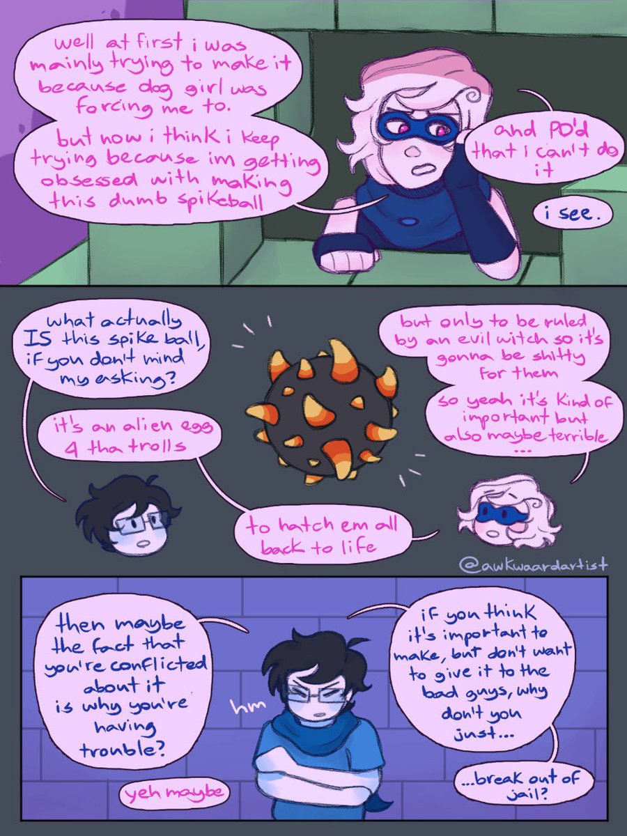 g0blinh0urs's tweet photo. john meets roxy (1/3)
little adaptation of john and roxyโs first official meeting in an actual comic format! i began making this back in august, and only managed to finish it now :>
(covers pages 6453 to 6457)
#Homestuck #homestuck413 #homestuckfanart #johnroxy https://t.co/0EaOikRAgf
