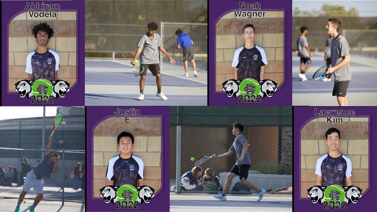 coach_moisa's tweet photo. Senior Day tomorrow for Tennis Cougars - vs Upland@3pm - recognizing our outstanding seniors Noah Wagner, Justin E, Abhiram Vodela, and Lawrence Kim! @sports_rchs @RanchoHSCougars @Berwick_RCHS @RCHSAchievement @FuentesRCHS https://t.co/PHYiuQaWKq